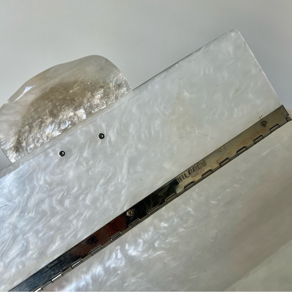 Vintage 1950s Willardy Lucite Rhinestone Clutch - Picture 7 of 7
